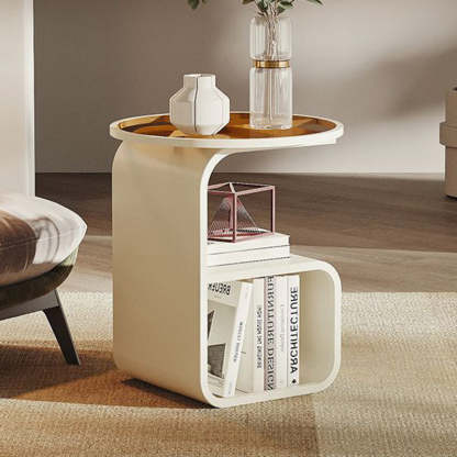 Nordic Geometric Iron Glass 3-Tier Side Table