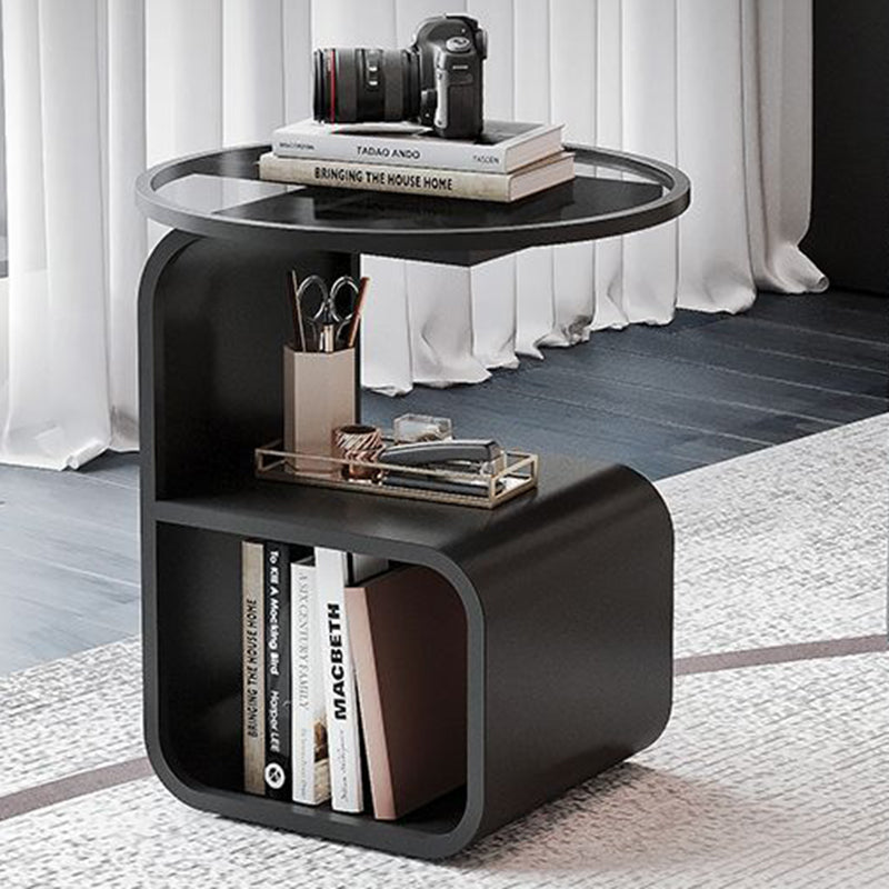 Nordic Geometric Iron Glass 3-Tier Side Table