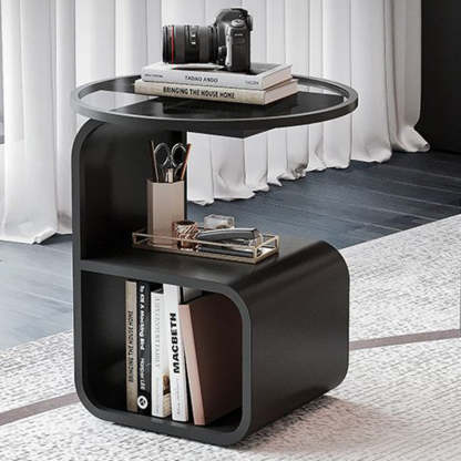 Nordic Geometric Iron Glass 3-Tier Side Table