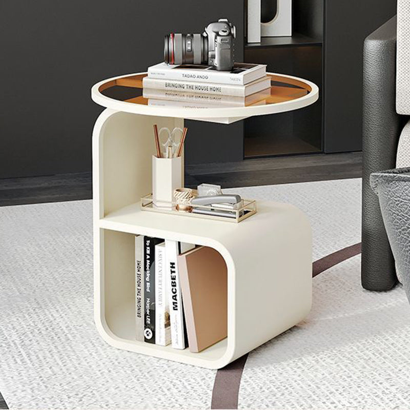 Nordic Geometric Iron Glass 3-Tier Side Table