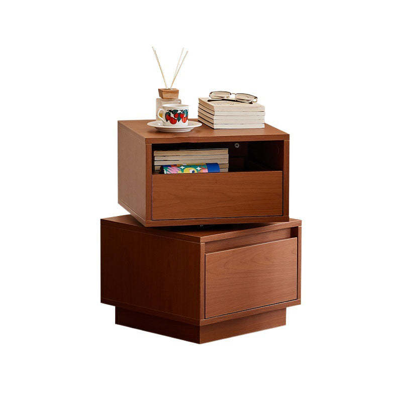 Retro Swivel Boxwood 2-Drawer Side Table