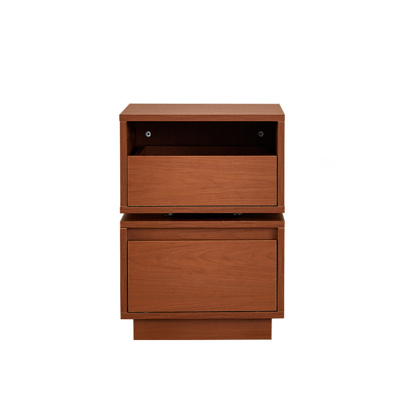 Retro Swivel Boxwood 2-Drawer Side Table