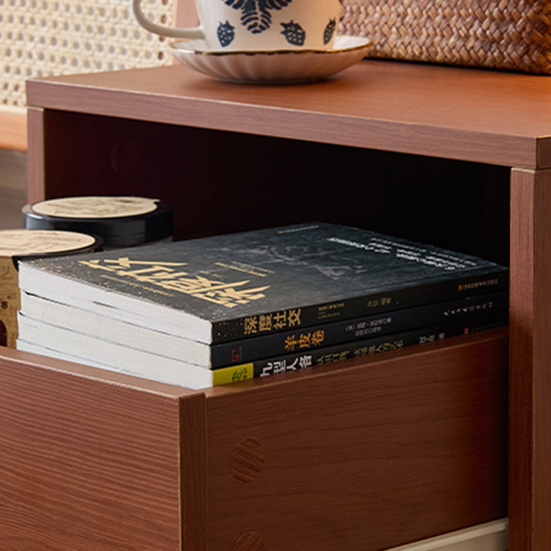 Retro Swivel Boxwood 2-Drawer Side Table