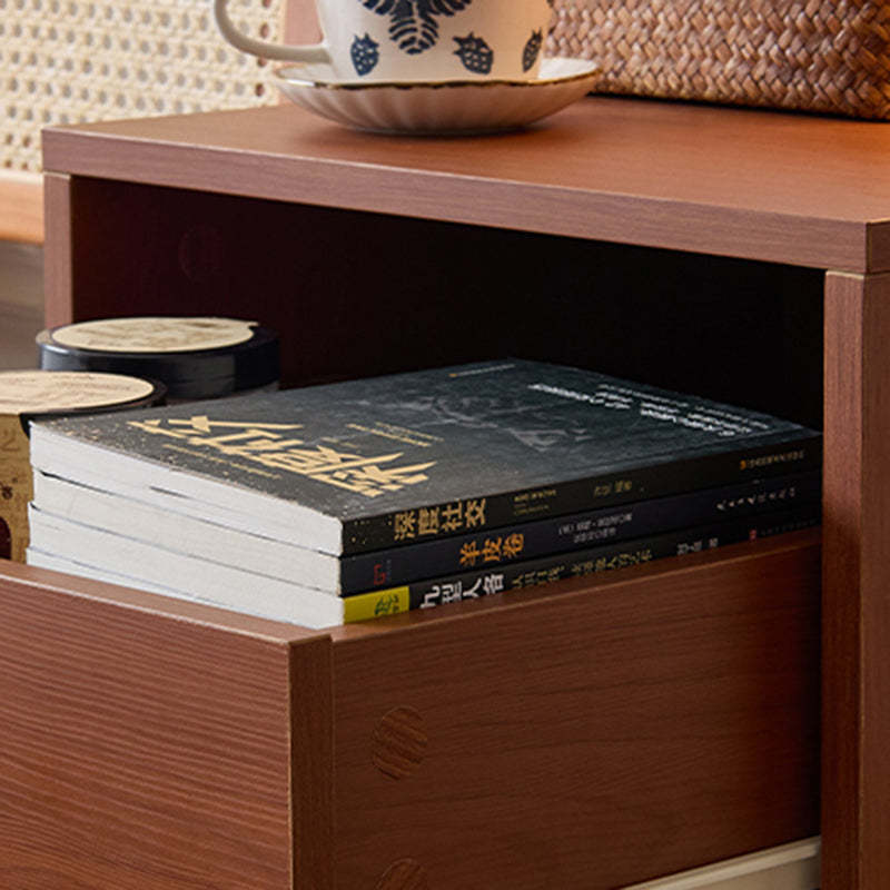 Retro Swivel Boxwood 2-Drawer Side Table