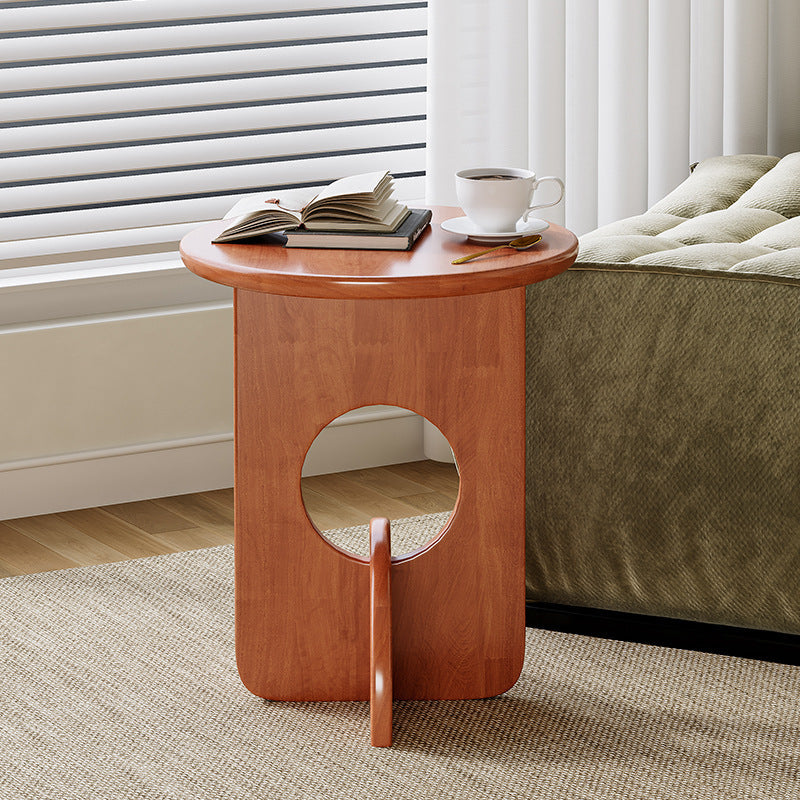 Nordic Round Oak Solid Wood Side Table