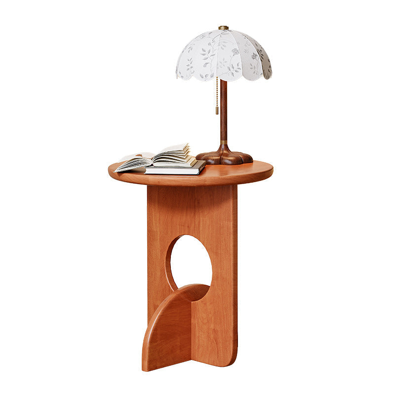 Nordic Round Oak Solid Wood Side Table