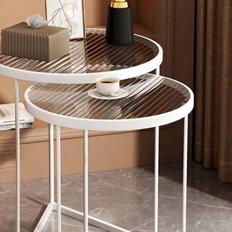 Nordic Round Iron Glass Side Table