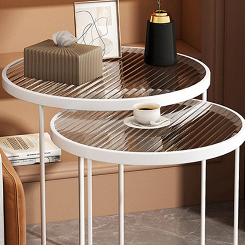 Nordic Round Iron Glass Side Table