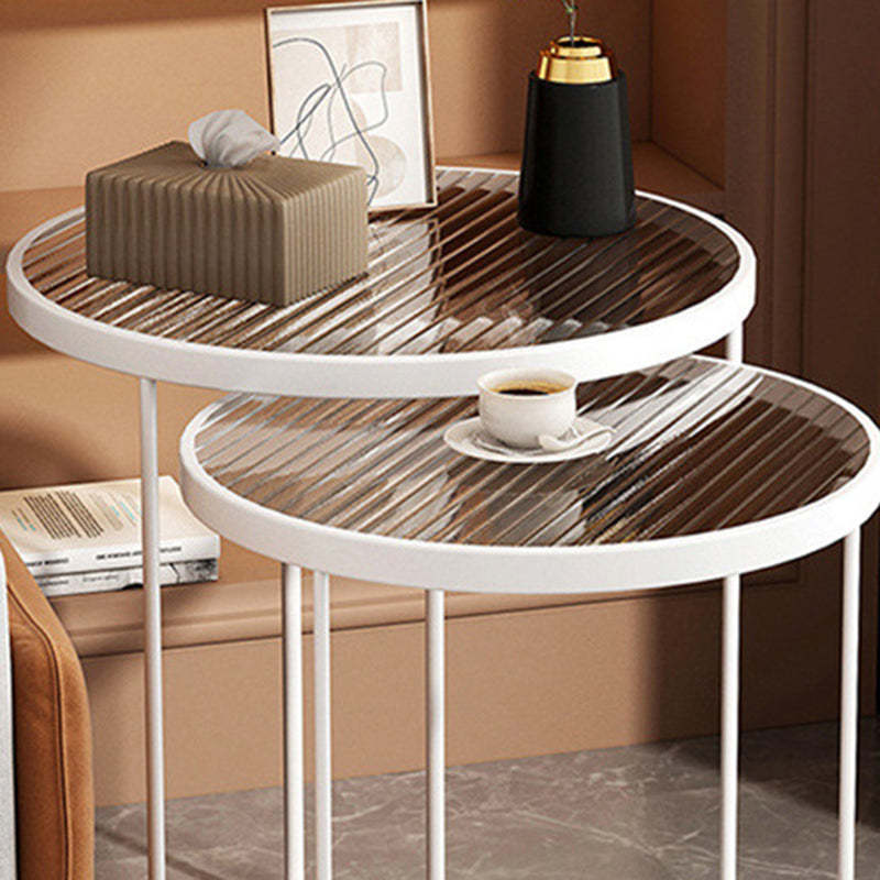 Nordic Round Iron Glass Side Table