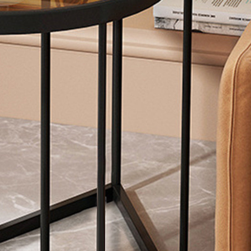 Nordic Round Iron Glass Side Table