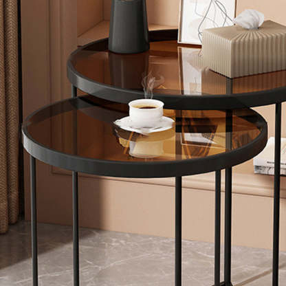 Nordic Round Iron Glass Side Table
