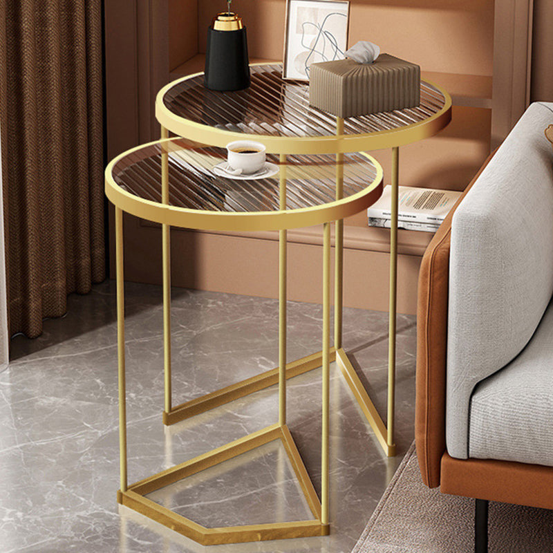 Nordic Round Iron Glass Side Table