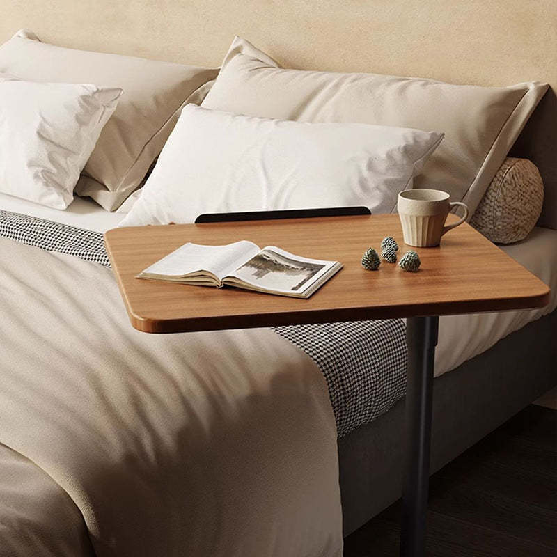 Modern Reversible Walnut Steel Side Table