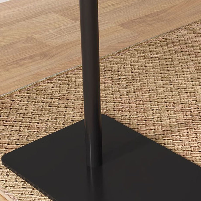 Modern Reversible Walnut Steel Side Table