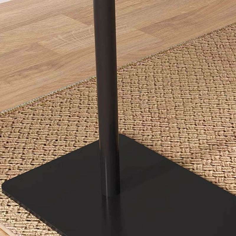 Modern Reversible Walnut Steel Side Table