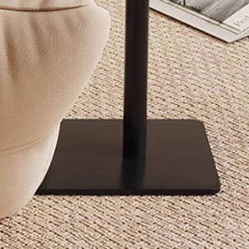 Modern Reversible Walnut Steel Side Table