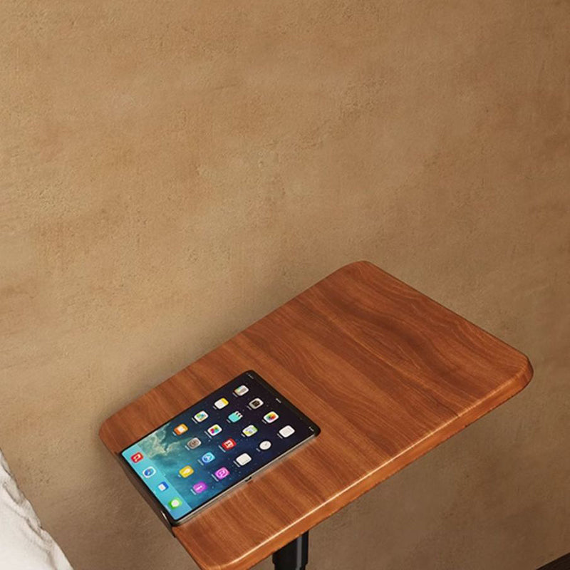 Modern Reversible Walnut Steel Side Table