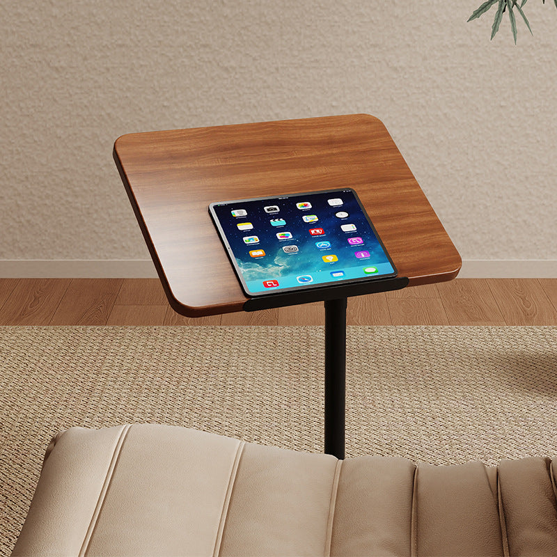 Modern Reversible Walnut Steel Side Table — Tall / Walnut Color