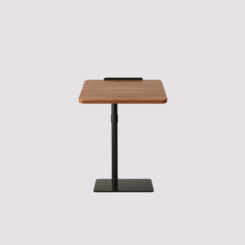 Modern Reversible Walnut Steel Side Table