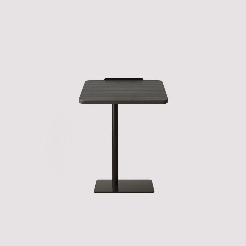 Modern Reversible Walnut Steel Side Table