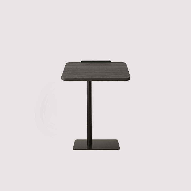 Modern Reversible Walnut Steel Side Table