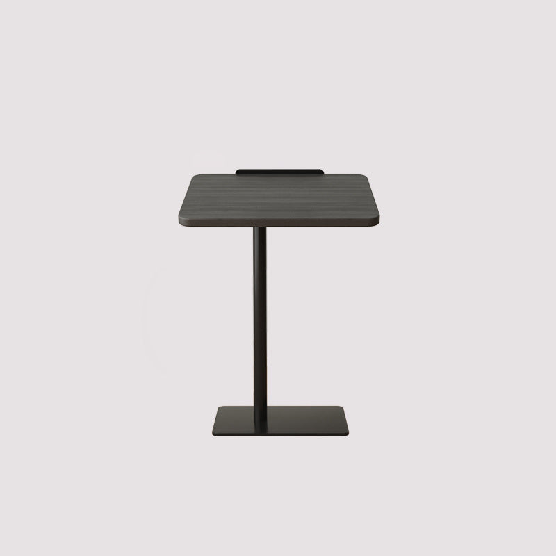 Modern Reversible Walnut Steel Side Table