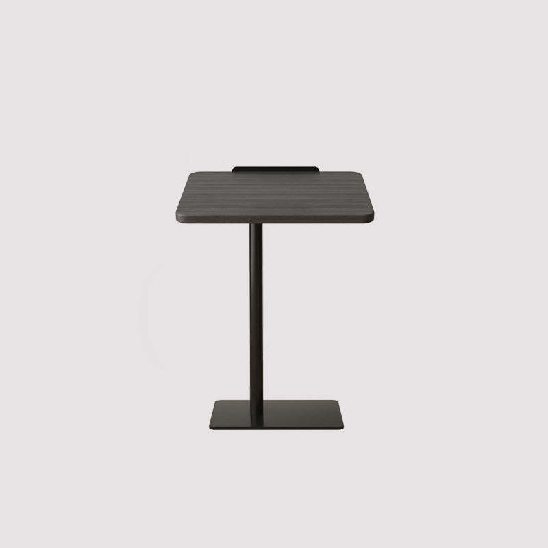 Modern Reversible Walnut Steel Side Table