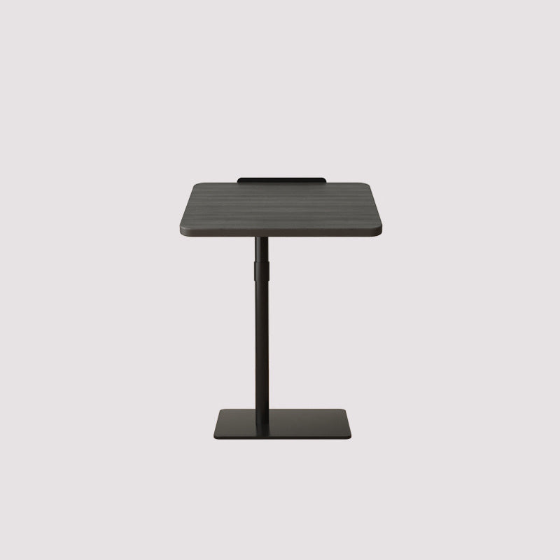 Modern Reversible Walnut Steel Side Table