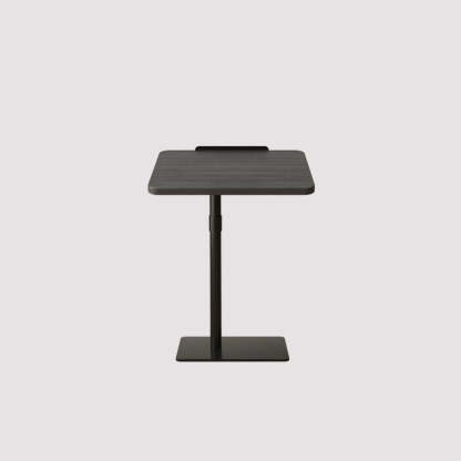 Modern Reversible Walnut Steel Side Table