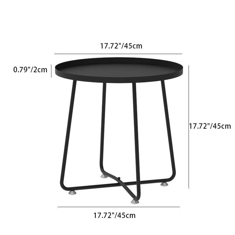 Minimalist Steel Tray Side Table — Yellow