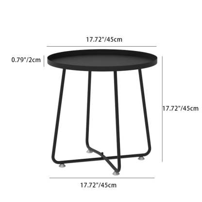 Minimalist Steel Tray Side Table — Yellow