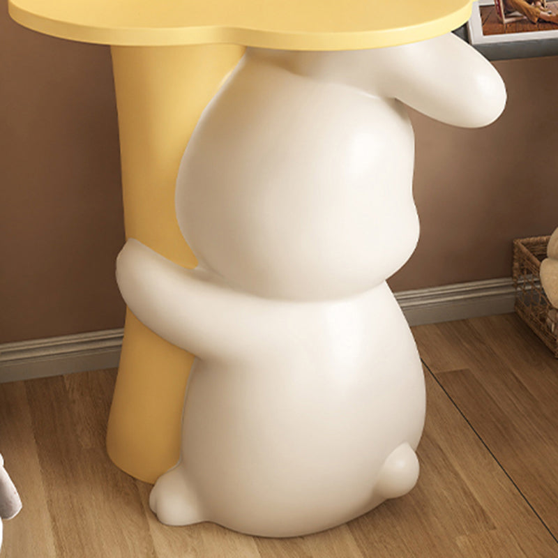 Rabbit Resin Wood Side Tray Table