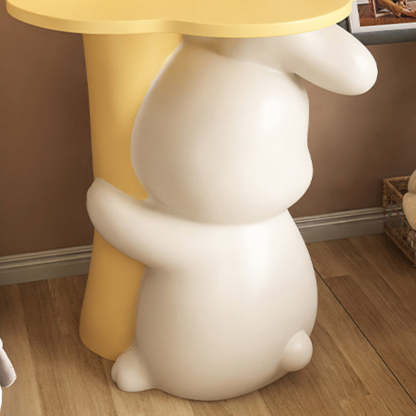 Rabbit Resin Wood Side Tray Table