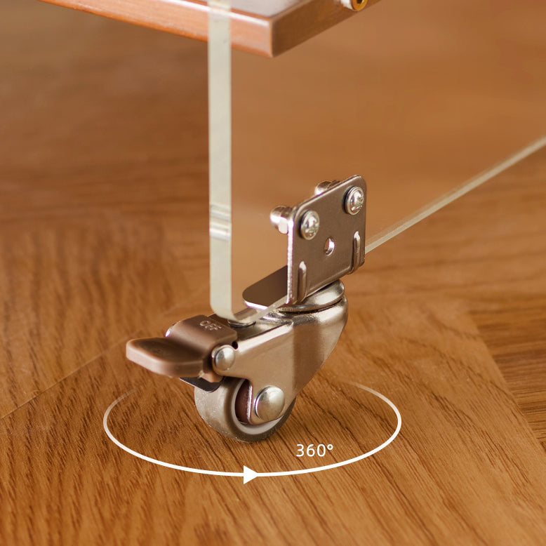Nordic Clear Acrylic Wood Side Table 3-Tier