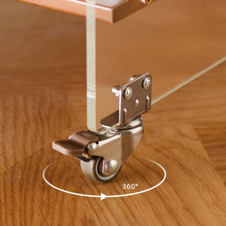 Nordic Clear Acrylic Wood Side Table 3-Tier