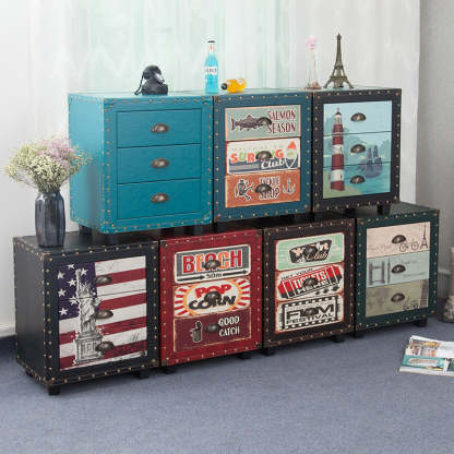 PU Nightstand 3-Drawer — C