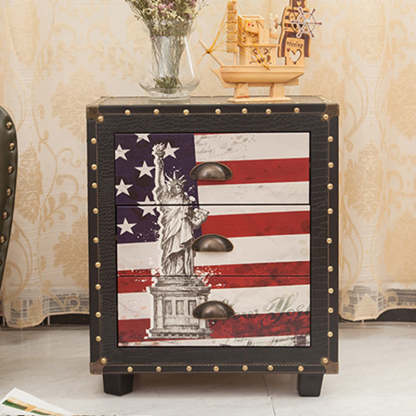 PU Nightstand 3-Drawer