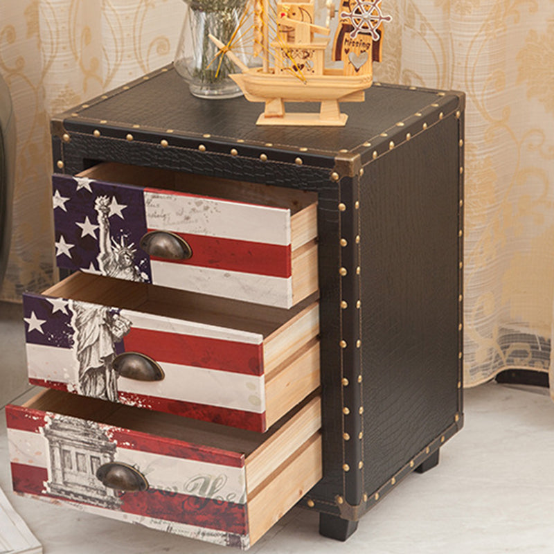 PU Nightstand 3-Drawer
