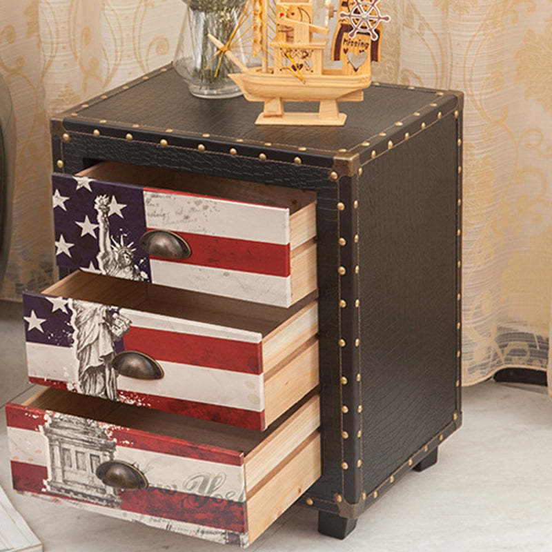 PU Nightstand 3-Drawer