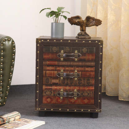 PU Nightstand 3-Drawer — A