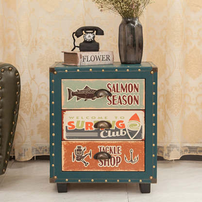 PU Nightstand 3-Drawer