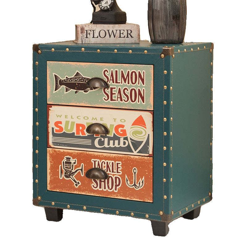 PU Nightstand 3-Drawer