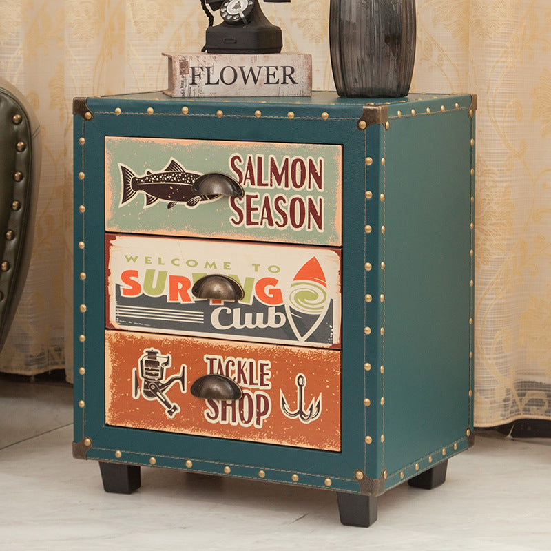 PU Nightstand 3-Drawer