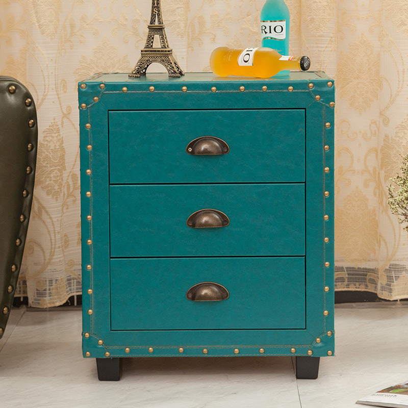 PU Nightstand 3-Drawer