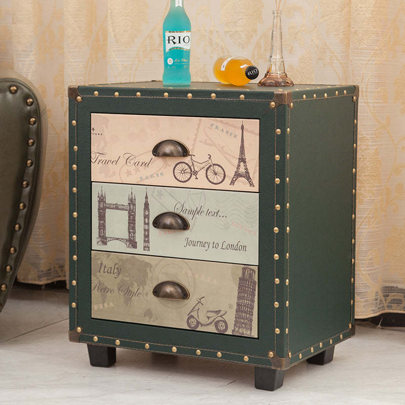 PU Nightstand 3-Drawer