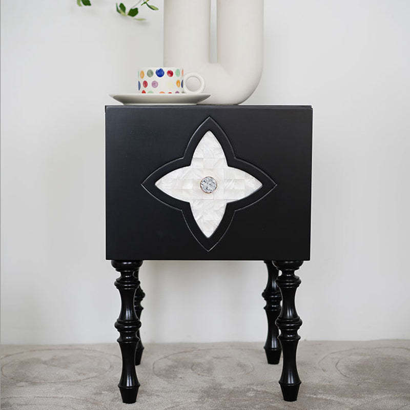 Lighom clover 1-cabinet wood nightstands for living room