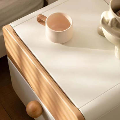 Contemporary Solid Wood 2-Drawer Nightstand