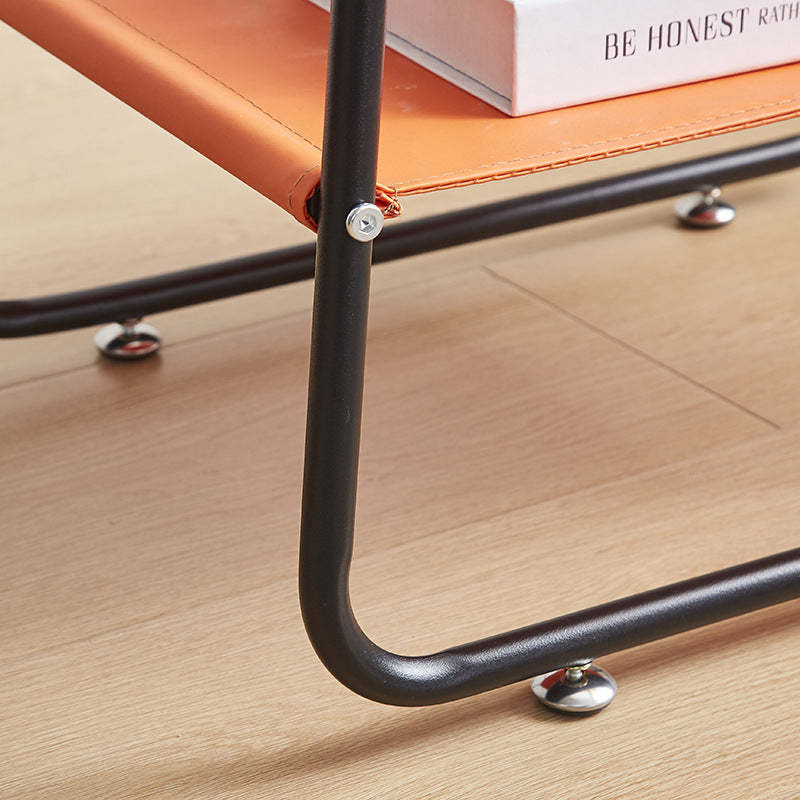 Scandinavian Glass Iron 2-Tier Side Table