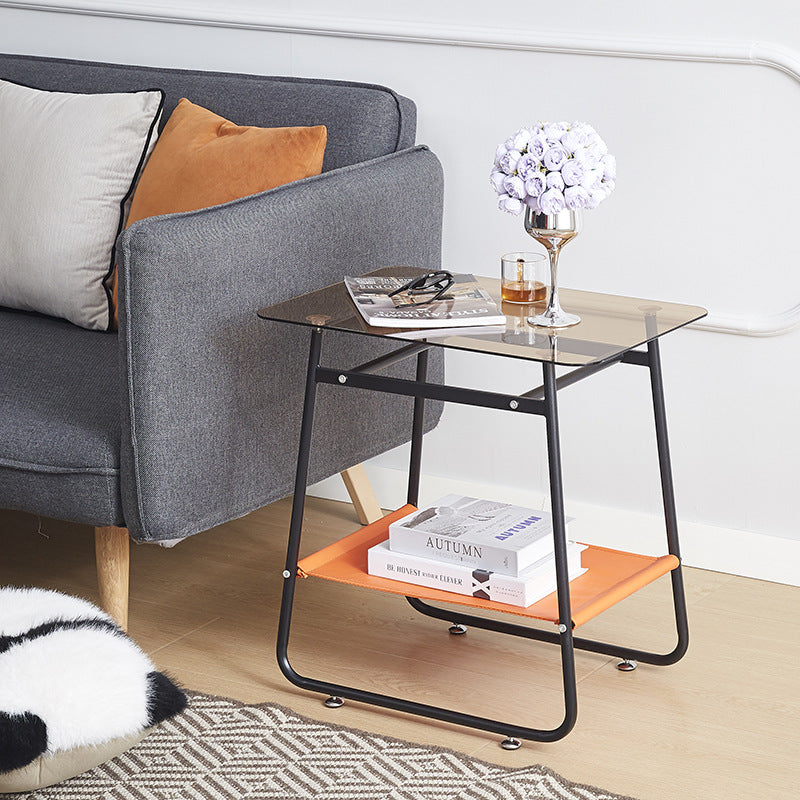 Nordic 2-tier black end & side tables