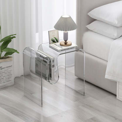 Art Deco Geometric Acrylic Side Table